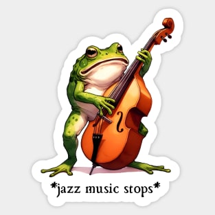 Jazz Music Stops meme frog Sticker